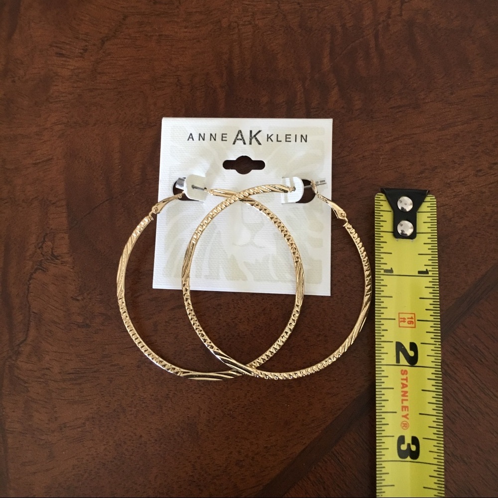Anne Klein Gold Tone Large Hoop Earrings